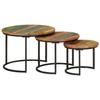 VidaXL Tables gigognes 3 pcs bois massif de récupération 353902