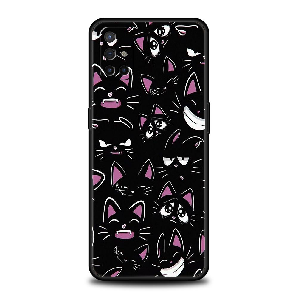 Cute Cartoon Cat Phone Case For Oneplus 12 12R 11 10T R10 Nord N100 N200 N10 10 7 8 9 7T 8T 9R 9RT CE 2 Pro 5G Soft TPU Cover