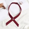 Students Shirt Cross Tie Teens Women Knot Free Bow Tie Detachable Collars Removable Neckties School Uniform Accessories