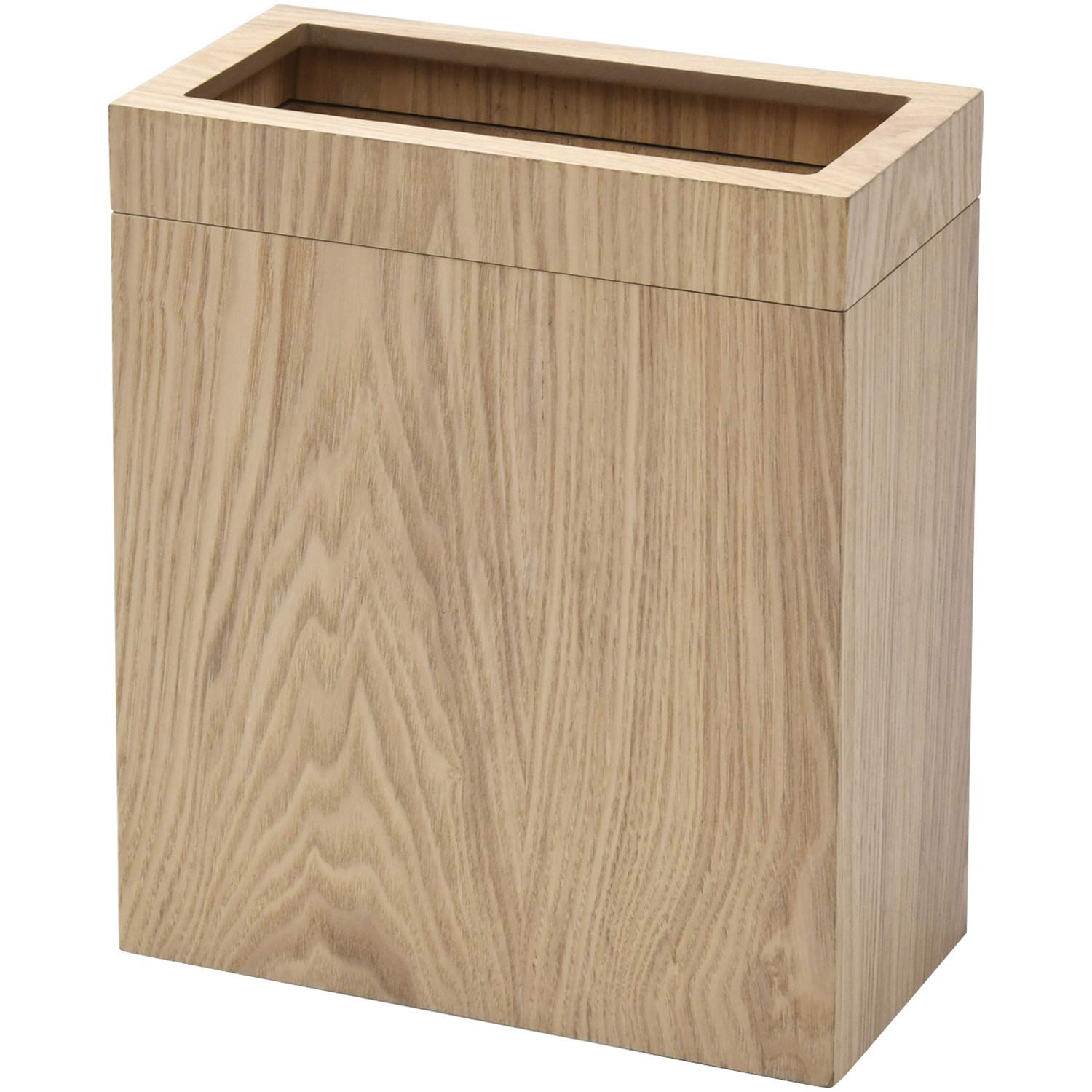

Yamazen TDB-3(NA) Natural Rectangular Dustbin, Assembled, Made of Natural Ash Wood