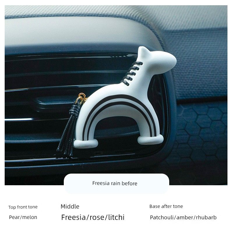 

Car Air Freshener Vent Ornament, Niche High-End Aroma Diffuser Stone, Light Fragrance, Odor Removal, Cute Cartoon Car Fragrance Freesia rain before
