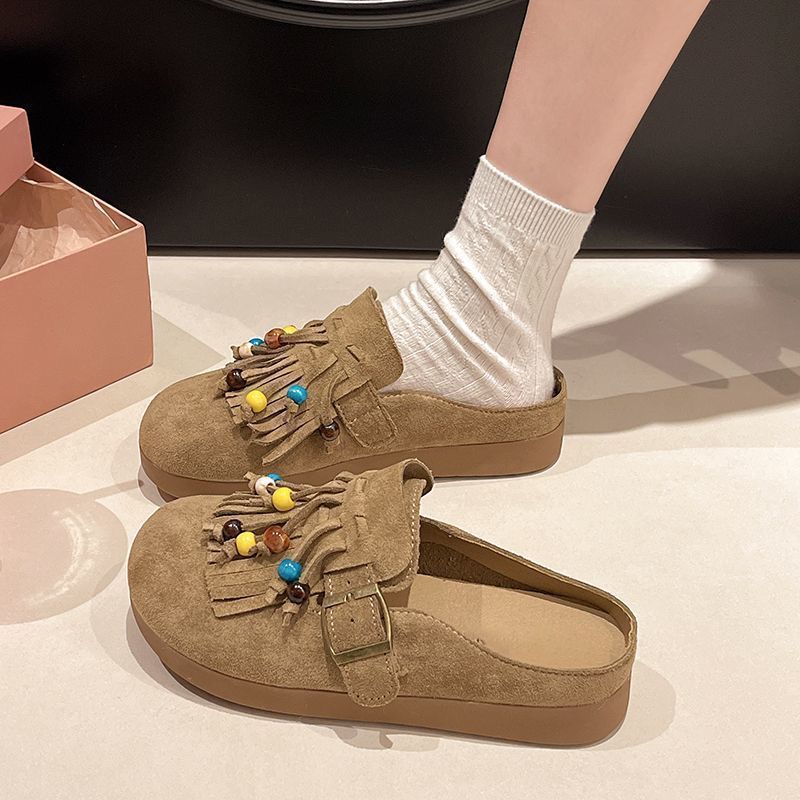 Scarpe che aumentano l'altezza, Scarpe con suola spessa, Pantofole, Nuovo stile, Pantofole a mezza punta, Scarpe da donna