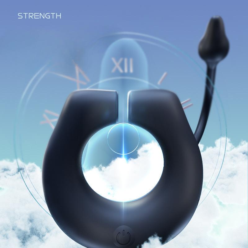 Automatic Masturbator with Remote Control - Male Locking Ring, Prostate & Anal Vibrating Massager, Butt Plug for Men & Women