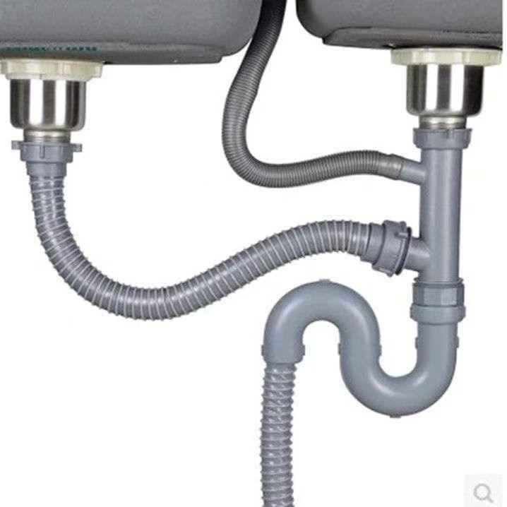 Universelles Küchenspülbecken-Abflussrohr-Set - Waschbeckenzubehör & Weicher Stöpsel