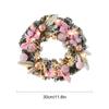 Wreath Decorations With Light Christmas Garland Decor Festive Garland Lighted 11.8Inch Wreath For Wall Winter Indoor Holiday