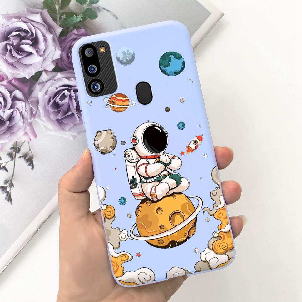 For Samsung Galaxy M21 2021 Case Cute Cat Fashion Girl Soft Silicone Cover For Samsung M21 2021 SM-M215G Bumper Phone Case Funda