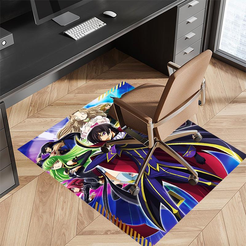 Anime Code Geass Printed Absorbent Washable Carpet,Non-Slip Bathroom Mats,Kitchen Rugs,Living Room Entrance,Camping Picnic Rugs