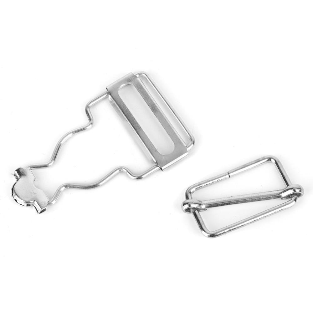 10pcs 2.7cm Metal Adjustable Strap Buckles Adjustable Buckle Replacement For Bib Pants серебряный