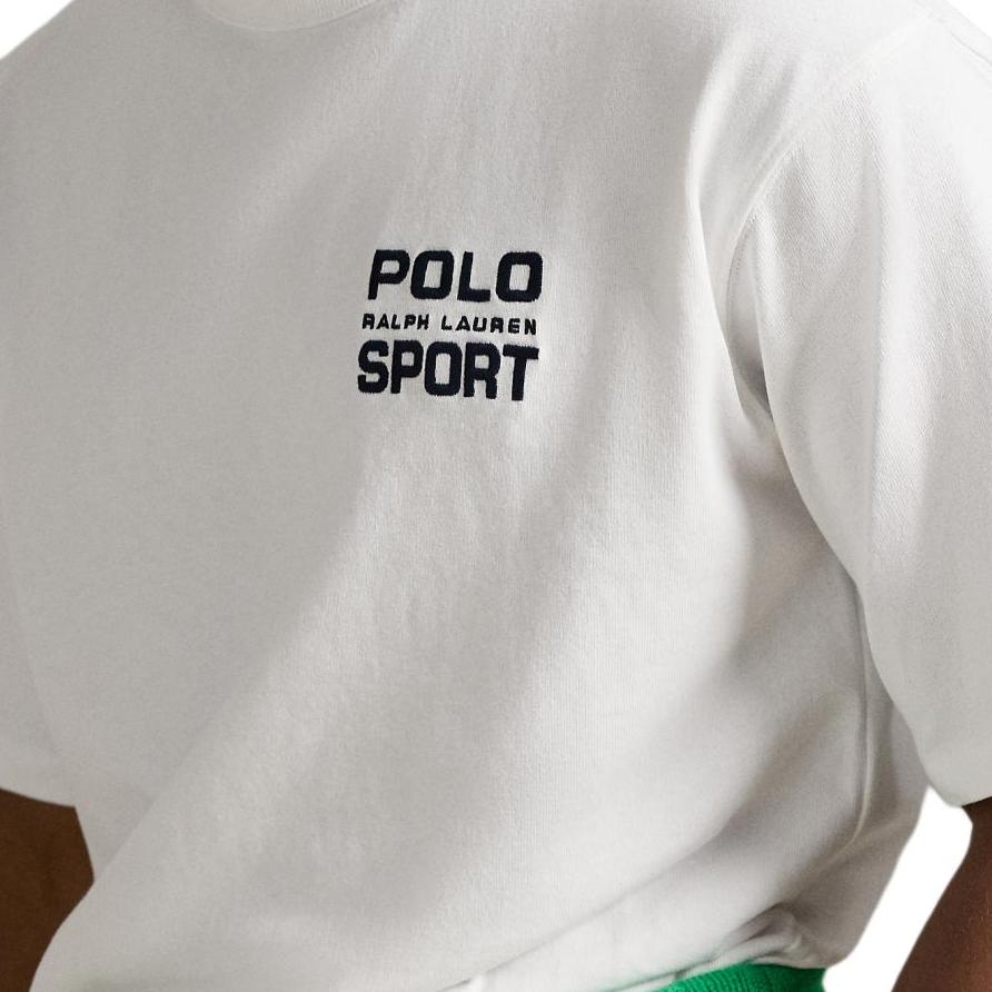 Polo Ralph Lauren Polo Sport Letter Logo Pattern Crew Neck Pullover T-Shirt Loose Fit Men tops MNPOTSH1N823157-100