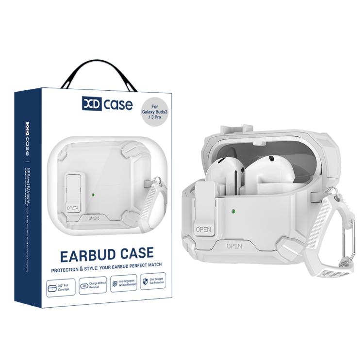 

XDcase Multi-functional Magnetic Earbuds Case with Invisible Holder For Samsung Galaxy Buds3 / 3 Pro / 3 FE білий