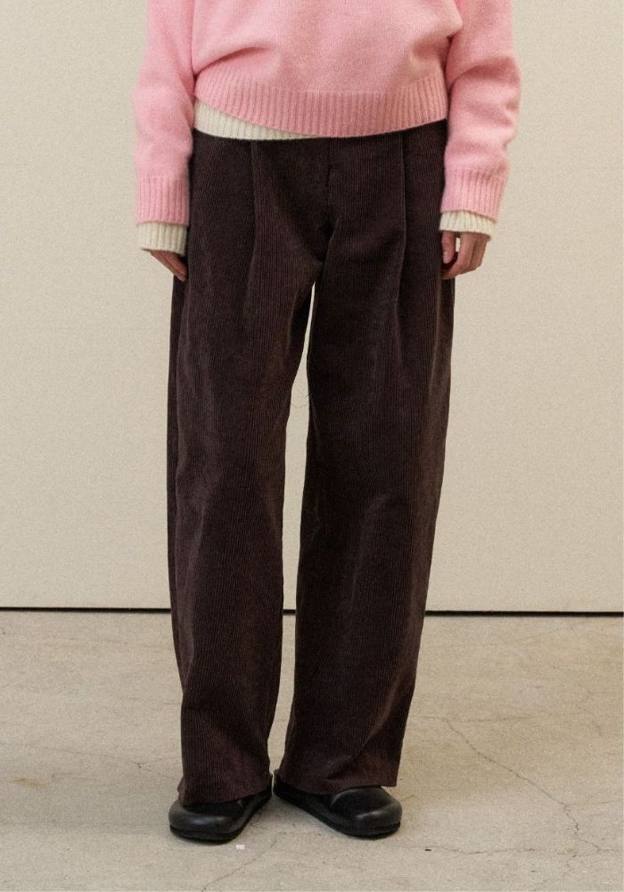 Nobeu Corduroy Curved Pants_Brown
