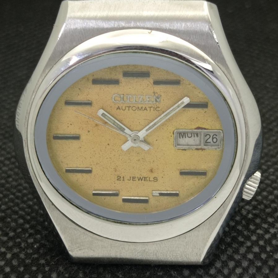 USED JAPAN CITIZEN MENS OLD AUTOMATIC ORIGINAL DIAL WATCH A416179