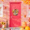 Thanksgiving Autumn Wooden Maple Leaf Welcome Door Sign Hanging Door Decoration 2D