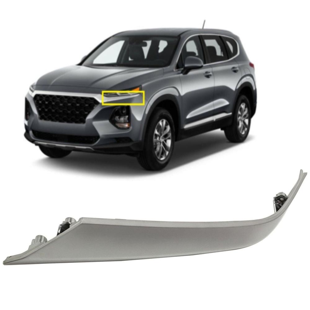 Front Headlight Molding Left Driver Side For Hyundai Santa Fe Sport 2019-2020