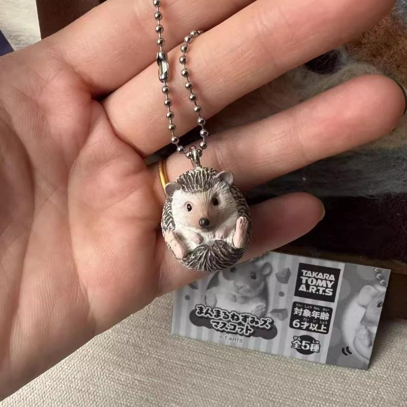 Round Cute Animals Gashapon Toys Hedgehog Totoro Mole Anime Figure Model Ornaments Pendant Bulk and Kid Friendly Entertaining Fun Play Safe