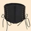 Goth Dress Ornament Vintage Zipper Pu Leather Bandage Women Belt Lady Cummerbunds Women'S Corset