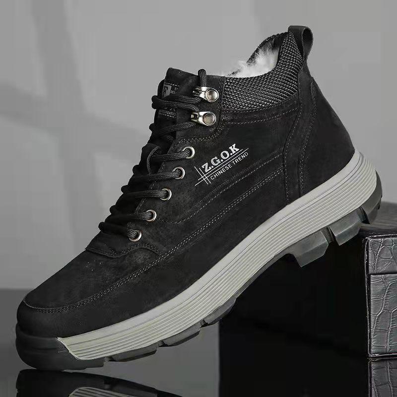 

Модные мужские ботинки 2024 года, новые мужские модные ботинки, удобные уличные ботинки для осени и зимы, мужские ботинки для ходьбы, мужские повседневные ботинки 10 чёрный