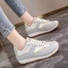 2024 High-quality Color-blocked Shallow-mouth Lace-up Flat-heeled Comfortable Spring and Autumn Women's Sports Shoes Sneaker