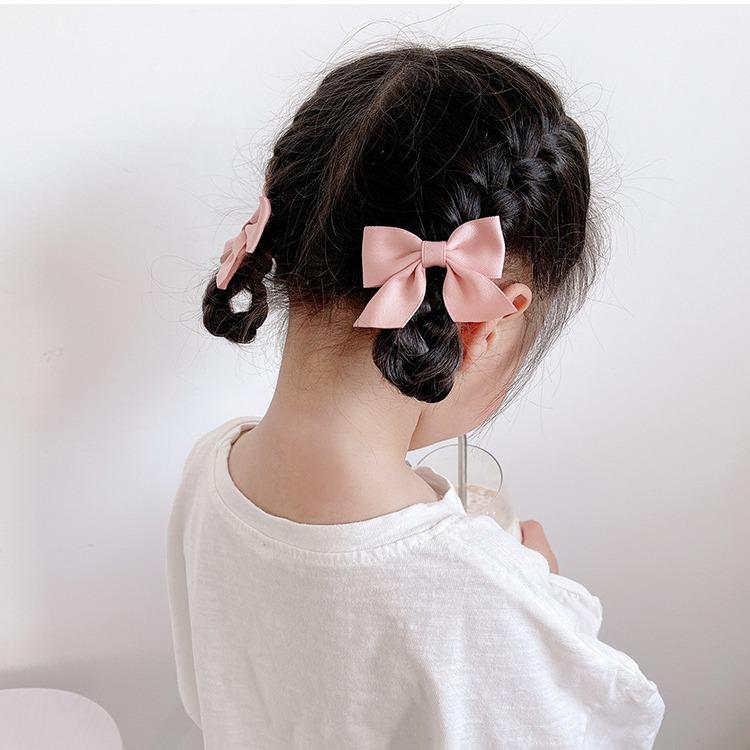 Girls' Cute Black Bow Hair Clip Pair - Simple Children's Hair Accessories