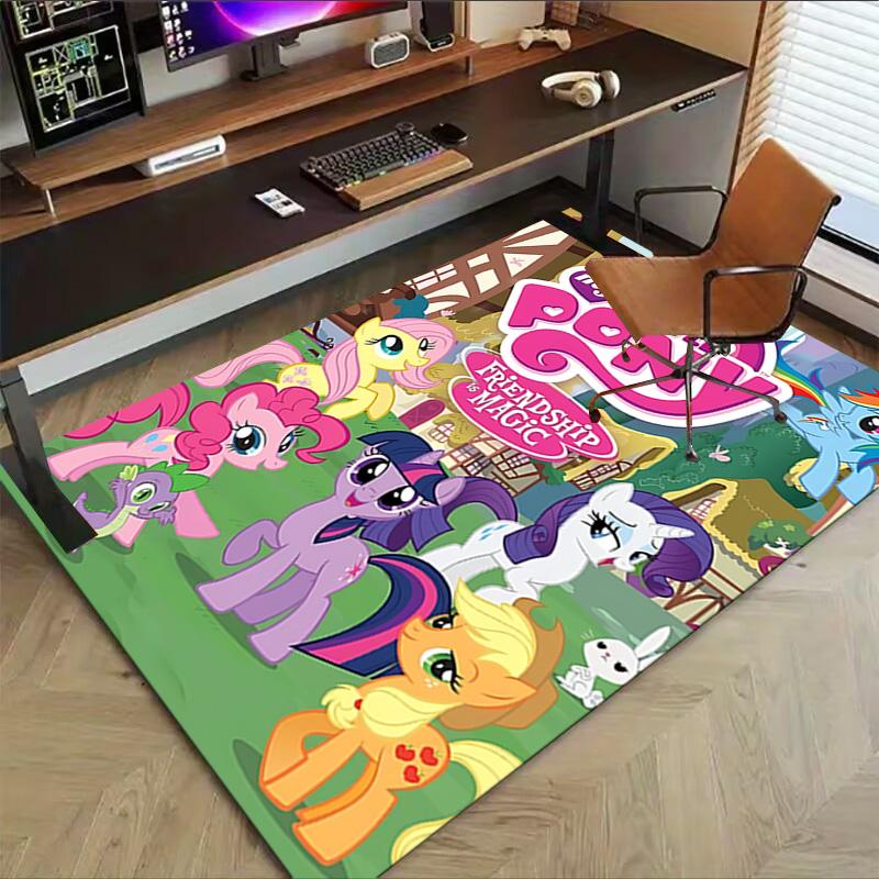 1pc Little Pony Friendship Carpet for Playroom Bedroom Living Room Sofa Home Decor,kids Game Area Rug Non-slip Floor Mat Y72992