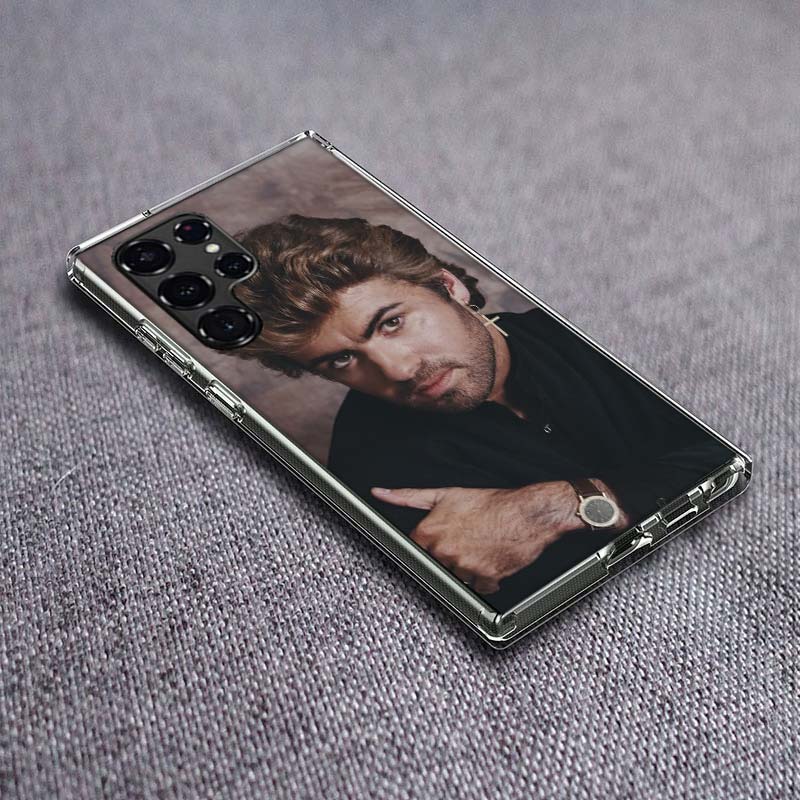 George Michael Phone Case For Samsung Galaxy S24 S23 S21 S20 FE S22 S26 Ultra S25 Edge S10 Plus Cover Clear TPU Capa Shell Coque