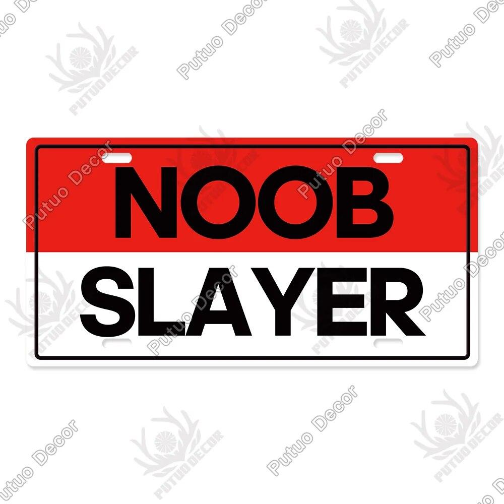 Putuo Decor Warning  Game Zone Tin Sign License Plate Plaque Metal Vintage Poster for Man Cave Pub Club Park Wall Art Decor