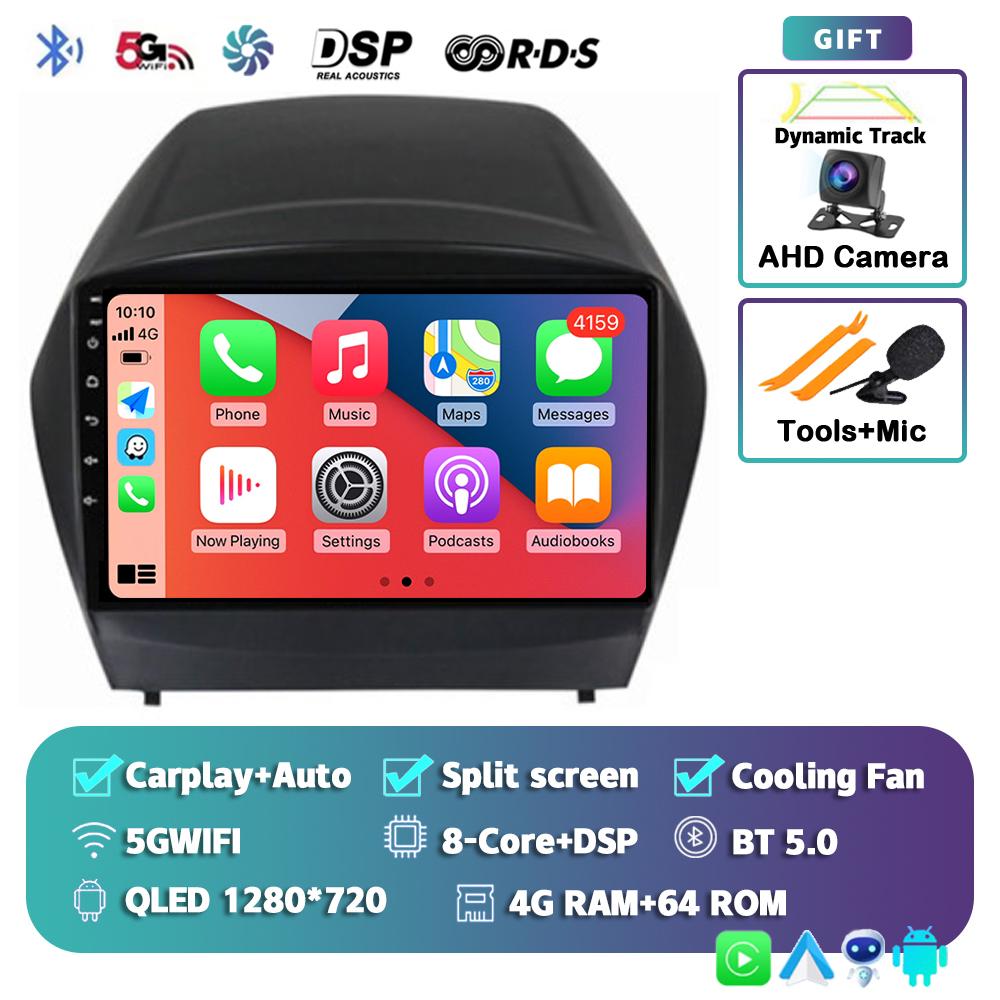 Android 14 Carplay Auto WIFI+4G Car Radio For Hyundai Tucson 2 LM IX35 2009-2015 Multimedia Video Player Navigation GPS DSP 2din