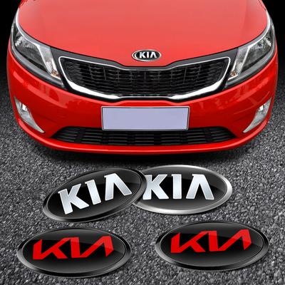 For Sportage Ceed Sorento Cerato Optima Picanto Rio Soul K3 K5 K2 K6 Stonic Car Front Hood Emblem Rear Trunk Badge Sticker