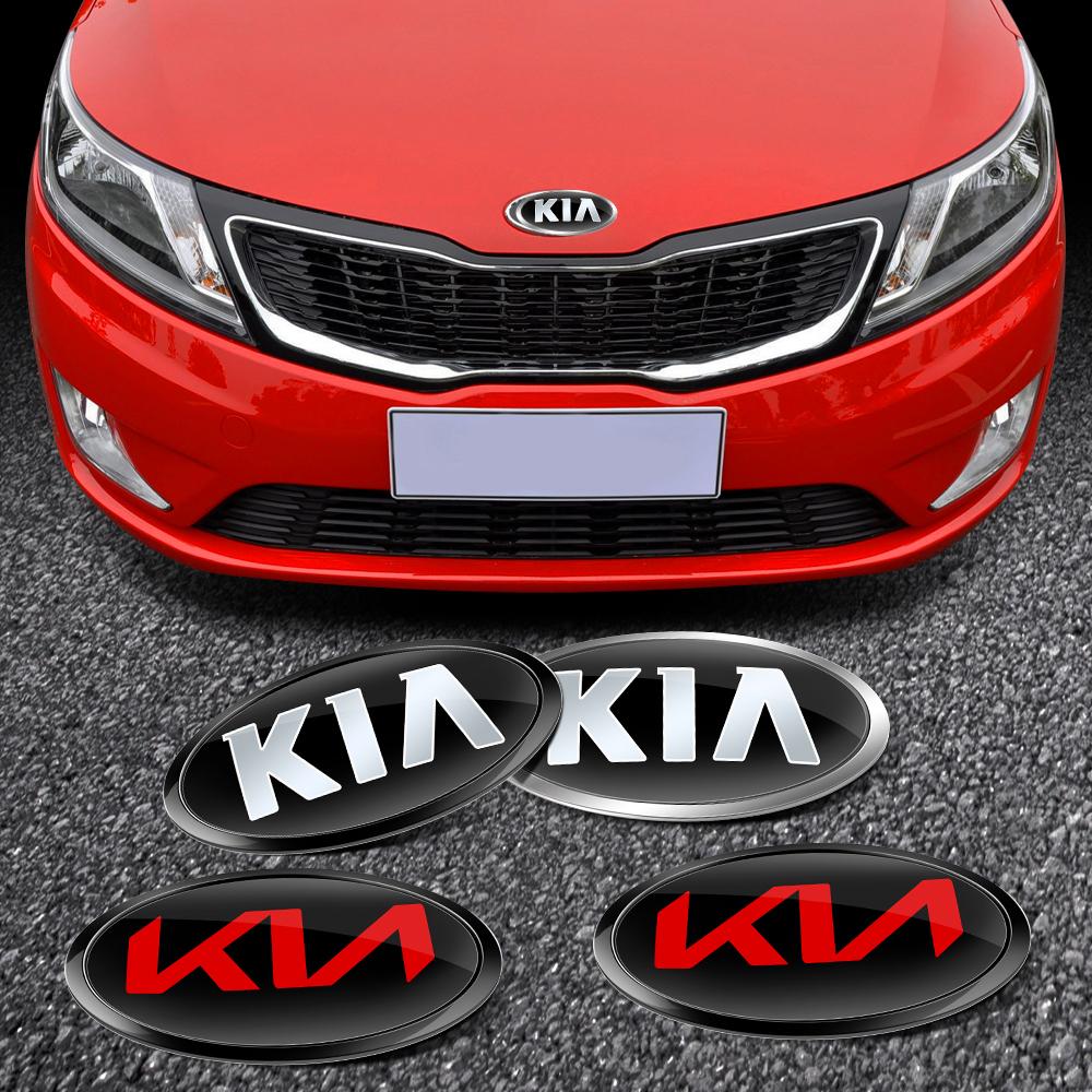 VLTR3 For KIA Sportage Ceed Sorento Cerato Optima Picanto Rio Soul K3 K5 K2 K6 Stonic Car Front Hood Emblem Rear Trunk Badge Sticker