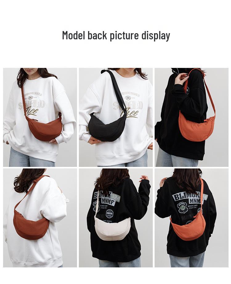 Borsa a Tracolla Piccola da Donna Versatile in Nylon - Borsa a Spalla Messenger Casual alla Moda a Forma di Raviolo