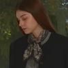 [Gift Box]_FLORIS SILK SCARF_BLACK