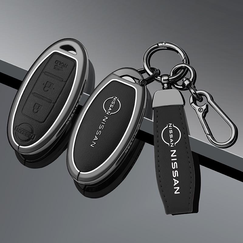 Husa cheie Nissan pentru Sylphy, Qashqai, Teana, X-Trail, Tiida, Kicks, Bluebird, Murano - Geantă unisex cu cataramă