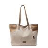 Casual Canvas Bag Women's 2025 New Tote Bag Large Capacity Fashion Shoulder Bag Student Class Commuting Bag
