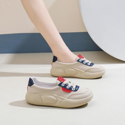 Ins Little White Shoes Student Korean Version of Women's 2024 Autumn New Thick-soled Heightening Breathable Casual Shoes Street Shot XW6902