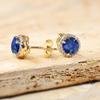 Blue Sapphire Stud Earrings for Women, Blue Sapphire Earrings, Minimalist Earrings, Gold Earrings, Silver Earrings, Gift for Her