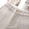 2024 Women's High-Waisted Wool Wide-Leg Pants: Autumn/Winter Slimming Casual Trousers