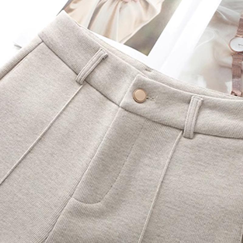 2024 Women's High-Waisted Wool Wide-Leg Pants: Autumn/Winter Slimming Casual Trousers