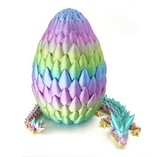 

3D-печатная фигурка драконьего яйца с подвижными суставами, китайская фигурка лунга, шарнирный дракон