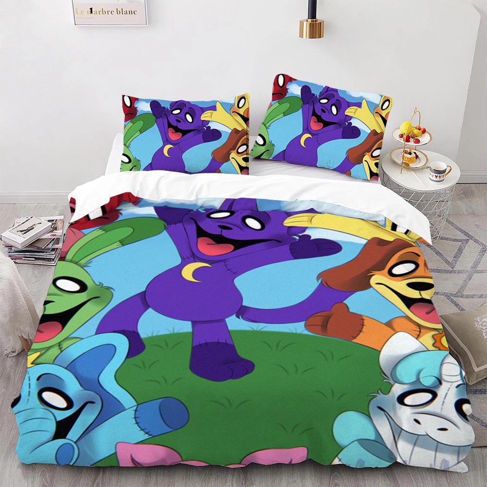 3D Print Game S-Smiling Critters Bedding Set Boys Girls Twin Queen King Size Duvet Cover Pillowcase Bed Boys Adult Home Textiles