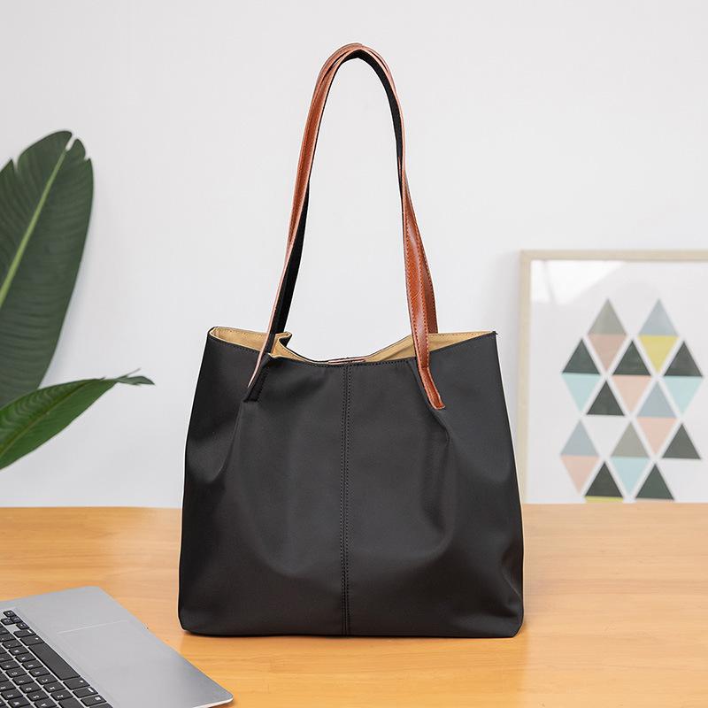 New One-shoulder Casual Canvas Tote Bag Popular Bag Large Capacity Oxford Cloth Simple Women's Bag Carry
