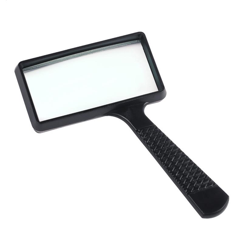 Portable 3X Magnifier Handheld Square Reading Magnifier Magnifying Glass Loupe Science Tool 84026
