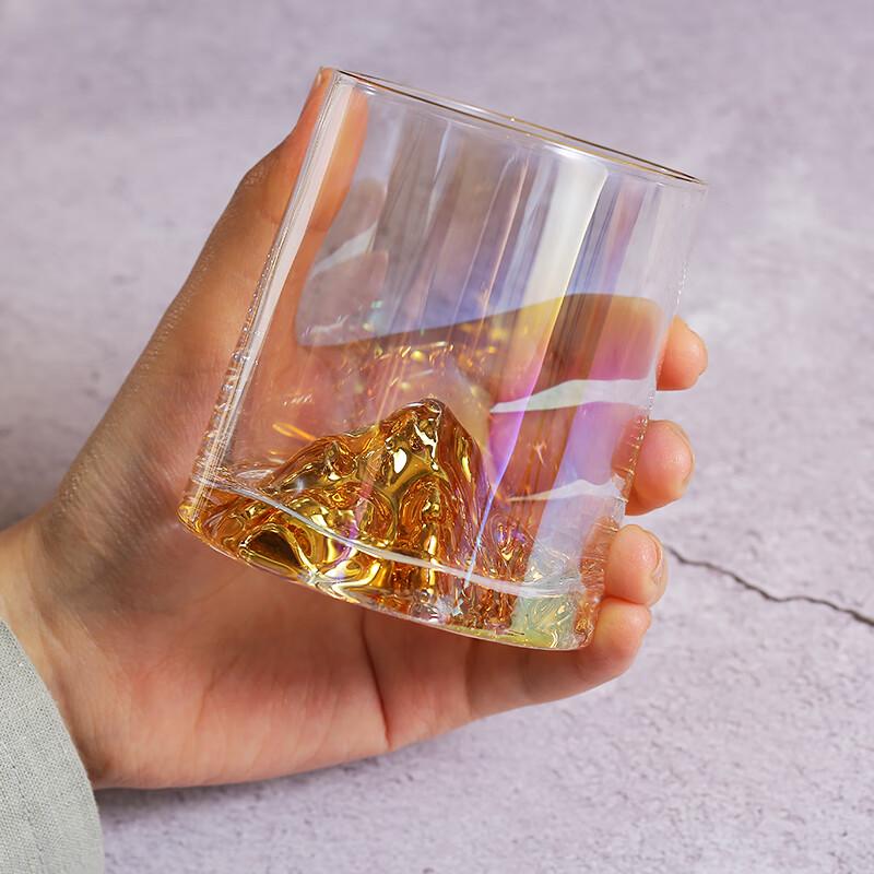 Copos de Vinho e Bebidas Espirituosas de Cristal Sem Chumbo Pintados à Mão com Ouro 24K - Conjunto de 2