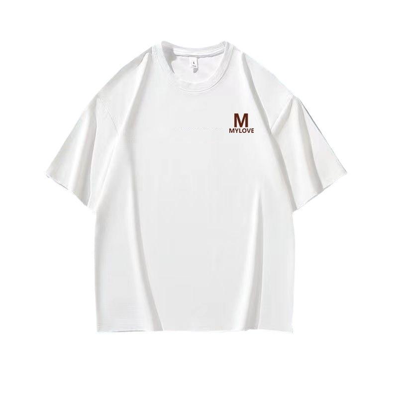 Letní unisex trička v hongkongském stylu Black Ice Silk – univerzální, trendy topy s krátkým rukávem pro páry