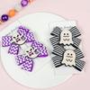 2PCS/Set Children's Hair Clip Girl Halloween Pumpkin Head Witch Hat Ghost Candy Bat Party Bow Duckbill Clip Hair Clip
