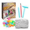 Kids' Luminous Gemstone Digging Set: Archaeological Treasure Hunt Crystal & Diamond Blind Box for Boys and Girls