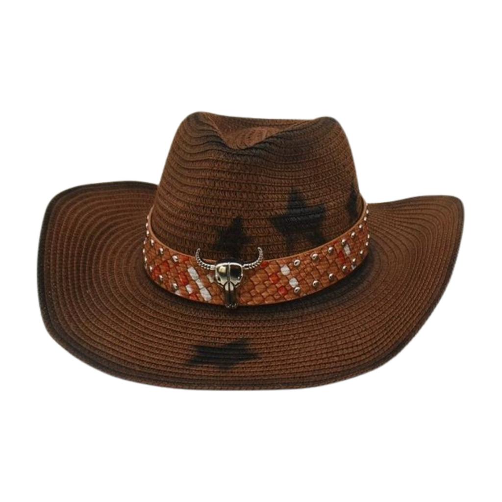 Sunscreen Sun Hat Vacation Sun Hat Outdoor Western Hat Cowboy Beach Seaside Summer Shade Straw Hat
