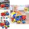 Exciting Double Layer Dinosaur Transport Truck With Lights Sounds And Inertia Features