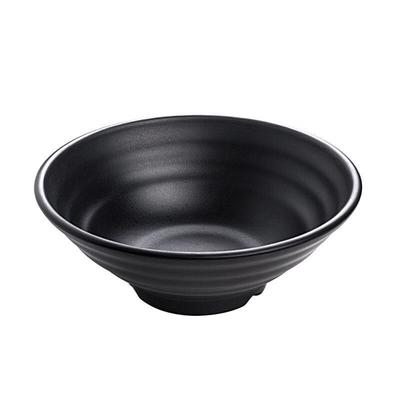 A5 Melamine Black 7-inch Noodle & Ramen Bowl (10-Pack)