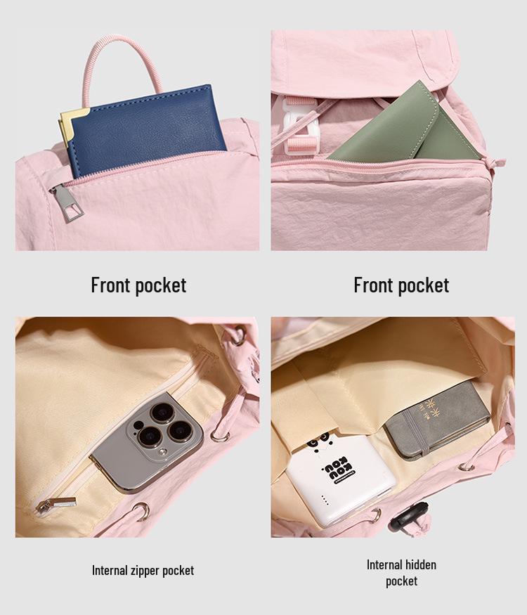 Dopamine Sweet Girl Lightweight Oxford Backpack for Travel, Hiking, and Shopping