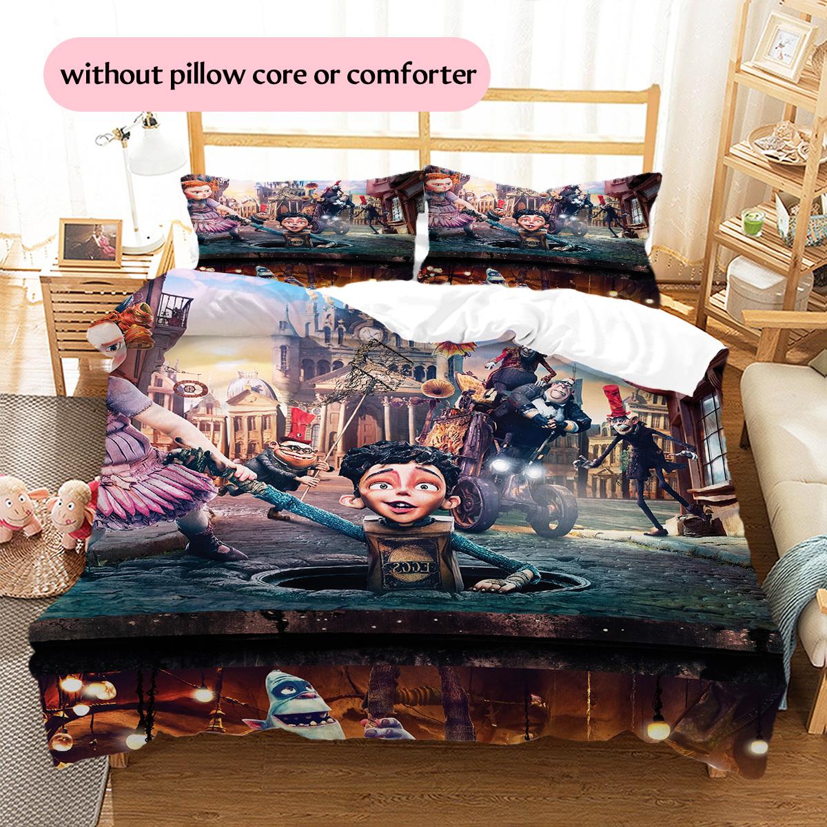 

The Boxtrolls Pattern Bedding Quilt Set Home Decoration Gift (1 * duvet cover + 2 * pillowcase without core) 135x200cm